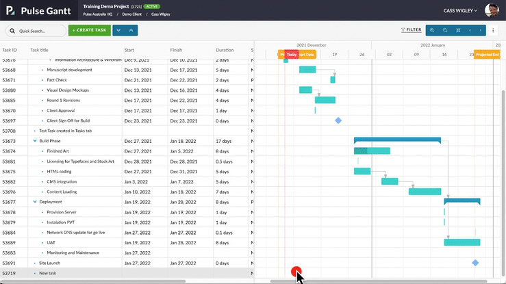 Pulse Gantt Chart - Pulse Project Management Software